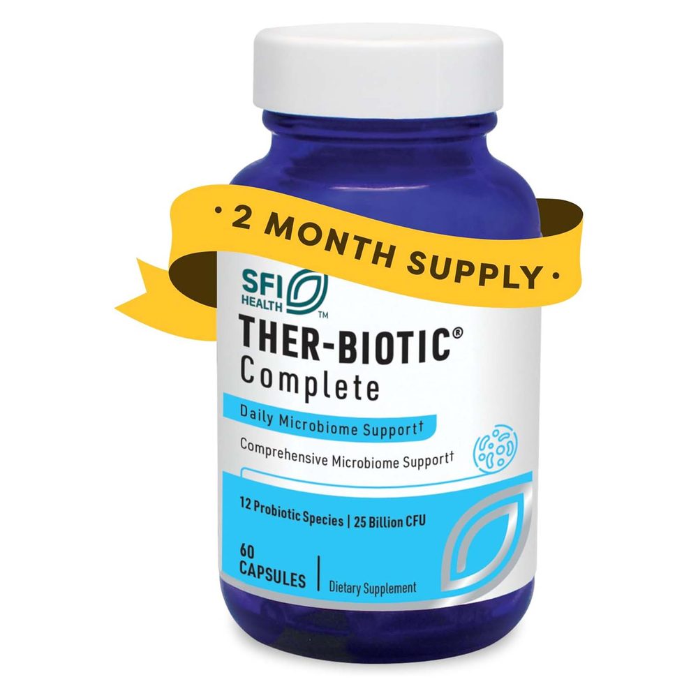 Ther-Biotic Complete 25 Billion CFU, 12 Strains x60 Capsules - SFI Health - SFI Health